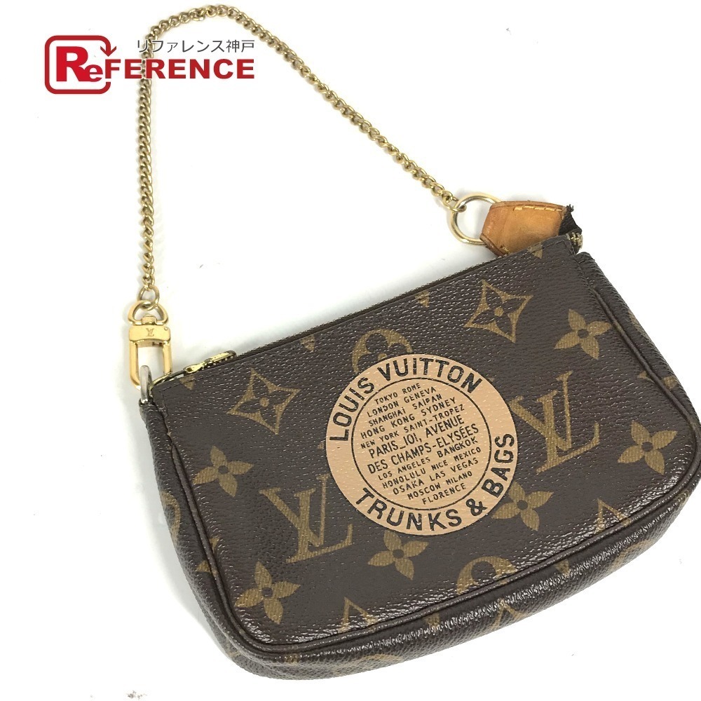 Louis Vuitton Monogram Pochette Brown TB Handbag Bag Chain Accessoires